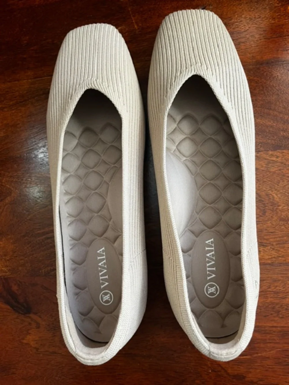 Women's Vivaia - Margot Walker - Lightweight - Sq-Toe Flats - Beige/Almond - 8.5